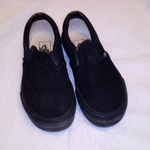 Vans black cloth slip on V shoe size 11,5